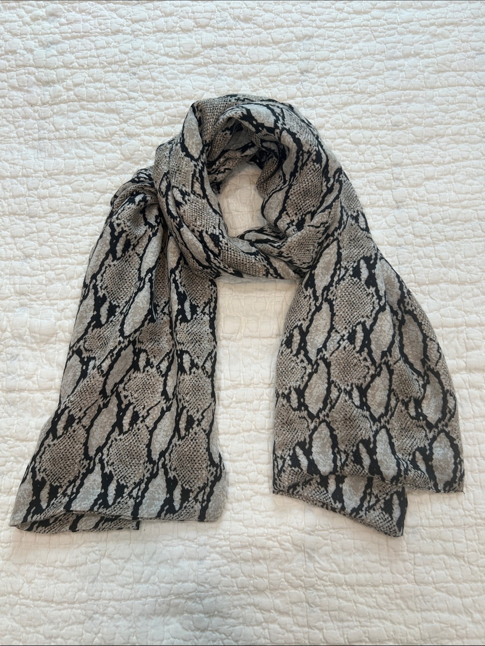 Beautiful Vintage Snakeskin-Print Scarf
